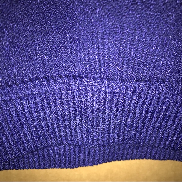 Vintage St John Knit Tank Top Blue Very Small Summer - Picture 3 of 8